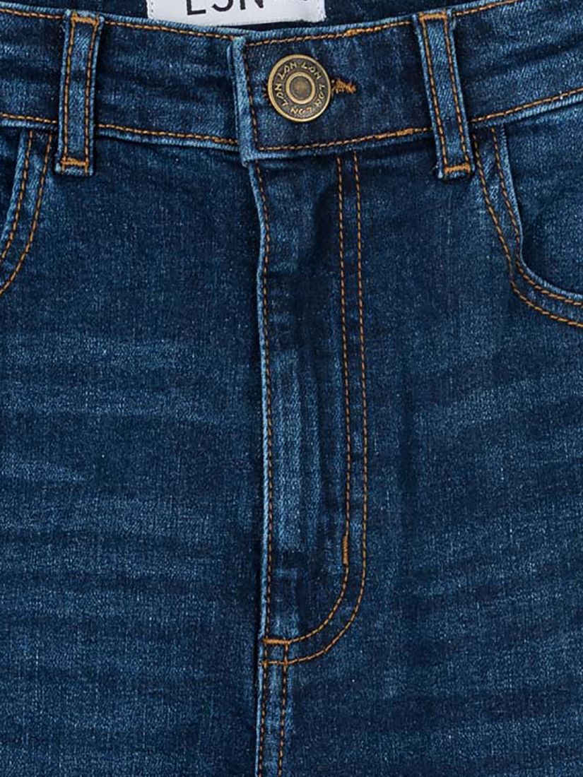 Παντελόνι τζιν στενή γραμμή μονόχρωμο μπλε