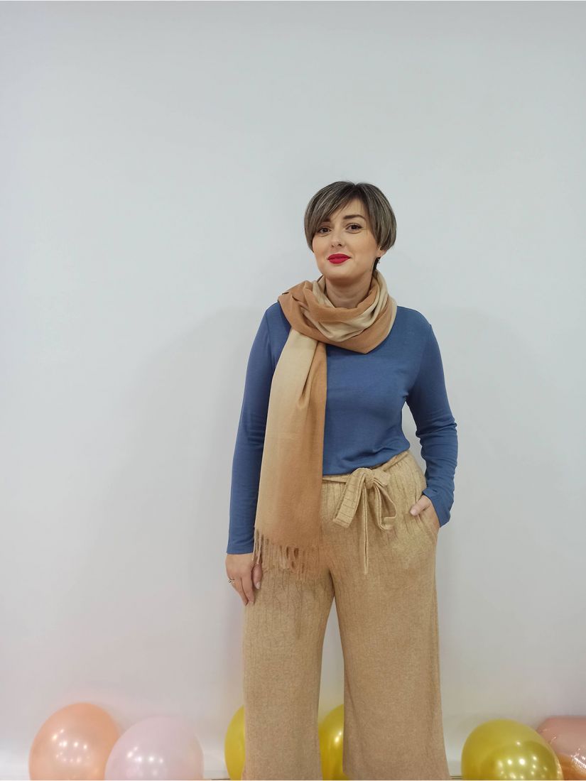 Παντελόνα ζιπ κιλότ ελληνικής ραφής μονόχρωμη με ζώνη  μπεζ