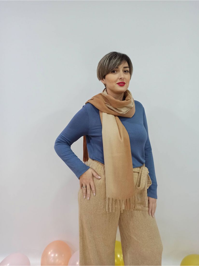 Παντελόνα ζιπ κιλότ ελληνικής ραφής μονόχρωμη με ζώνη  μπεζ