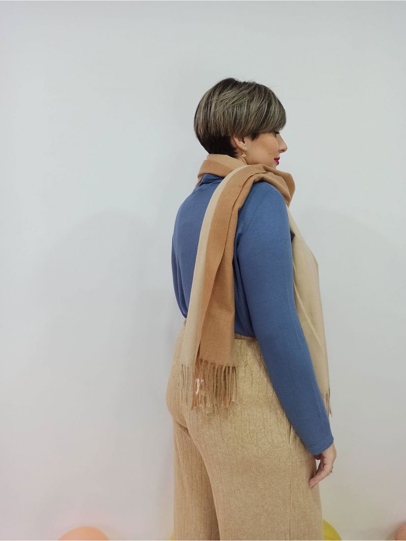 Παντελόνα ζιπ κιλότ ελληνικής ραφής μονόχρωμη με ζώνη  μπεζ