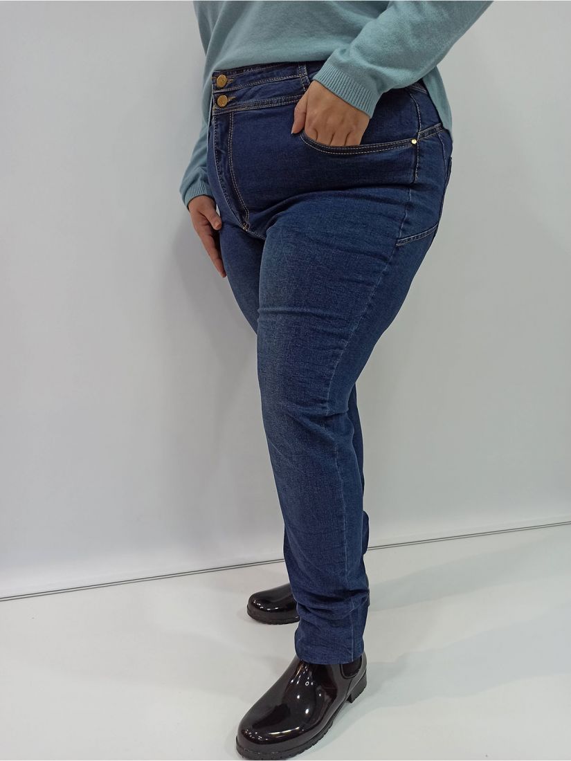 Παντελόνι τζιν ελληνικής ραφής με ξεβάματα μπλε