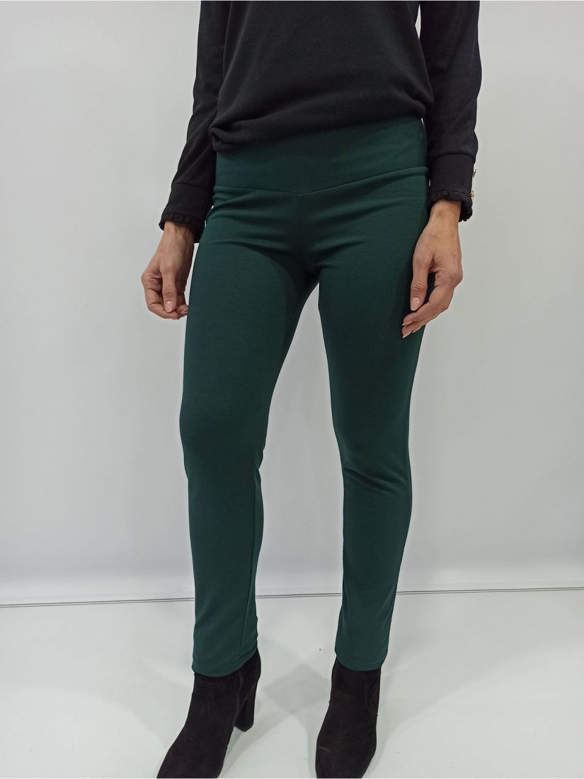 Παντελονοκολάν μονόχρωμο ελληνικής ραφής με λάστιχο στη μέση πράσινο