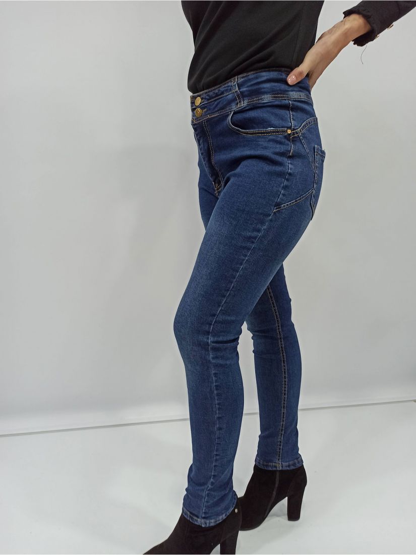 Παντελόνι τζιν ελληνικής ραφής με ξεβάματα μπλε