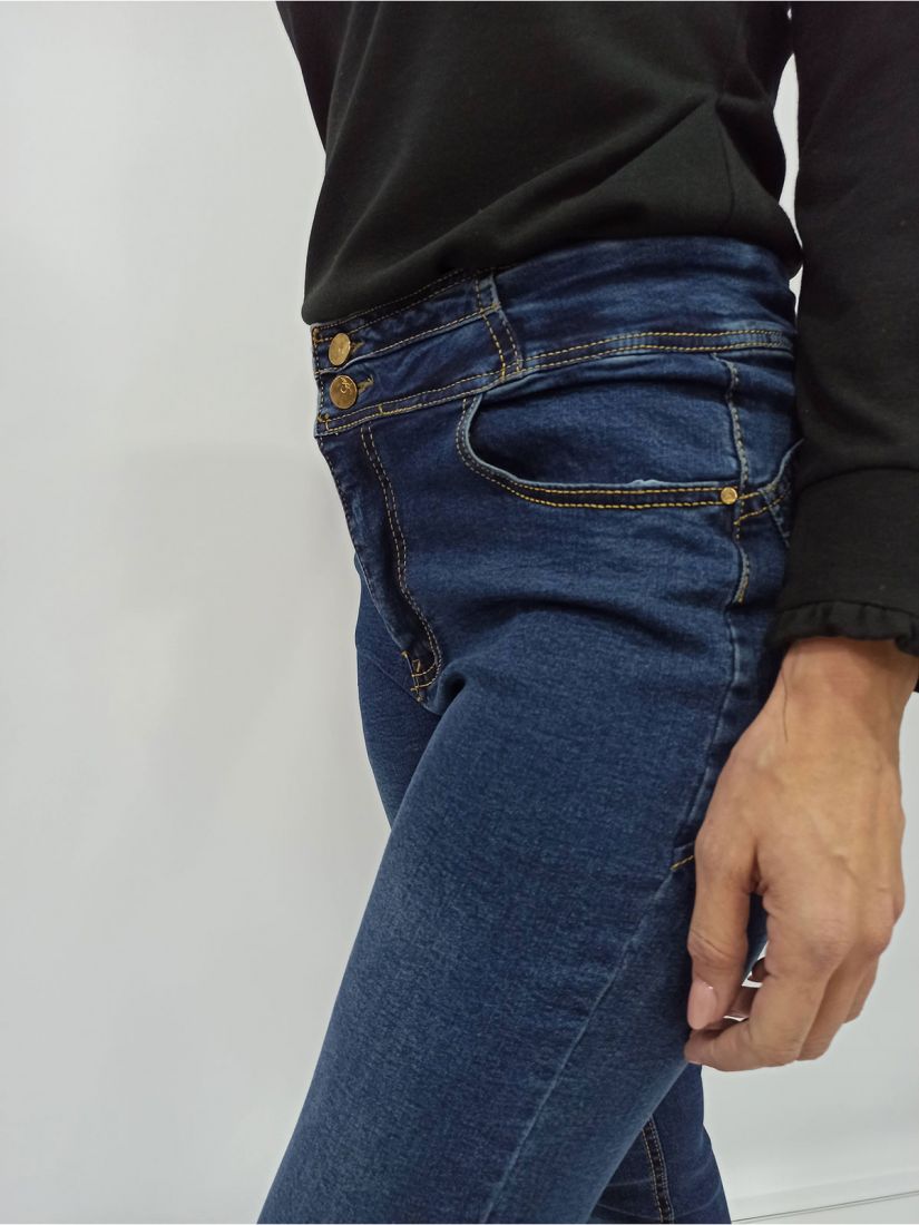 Παντελόνι τζιν ελληνικής ραφής με ξεβάματα μπλε