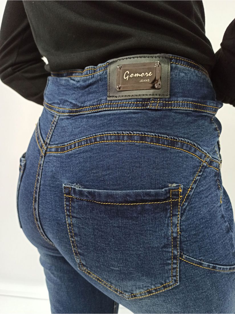 Παντελόνι τζιν ελληνικής ραφής με ξεβάματα μπλε