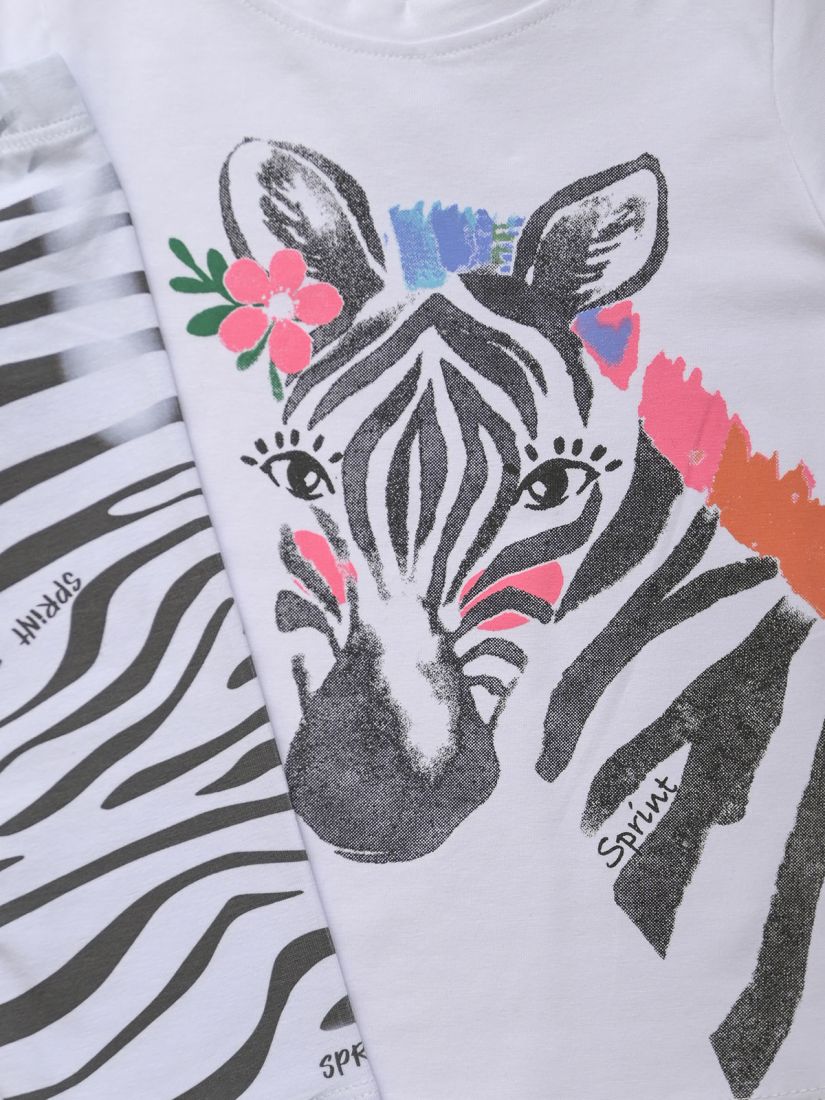 Παιδικό σετ για κορίτσι ελληνικής ραφής ζέβρα λευκό