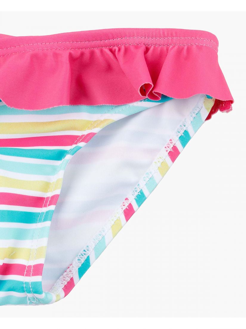 Μαγιό κάτω μέρος ριγέ με βολάν φούξια