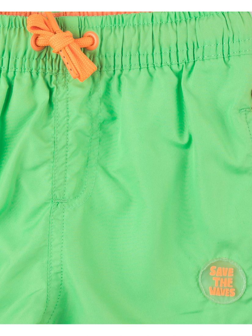 Μαγιό βερμούδα fluo print και τσέπες  λαχανί