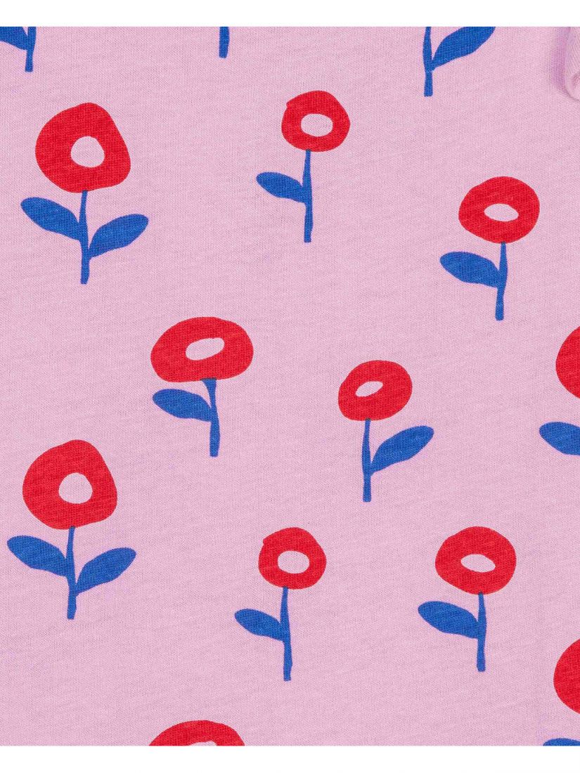 Φορμάκι σορτς με floral print και θήκη  ροζ