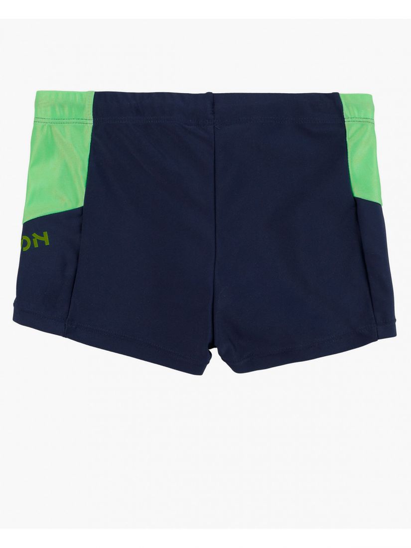 Μαγιό σορτς με μονόχρωμες λεπτομέρειες και κορδόνι μπλε