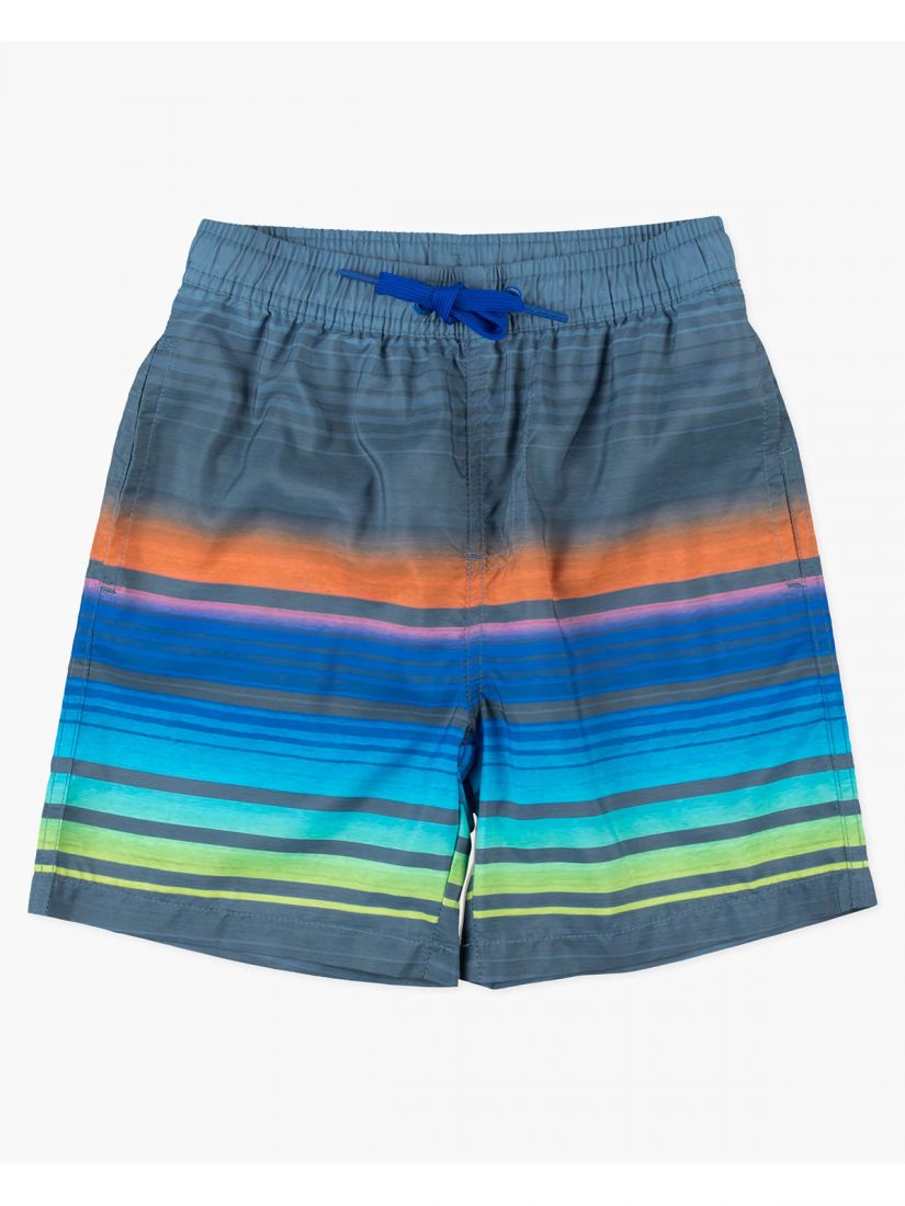 Μαγιό βερμούδα ριγέ με δέσιμο μπλε