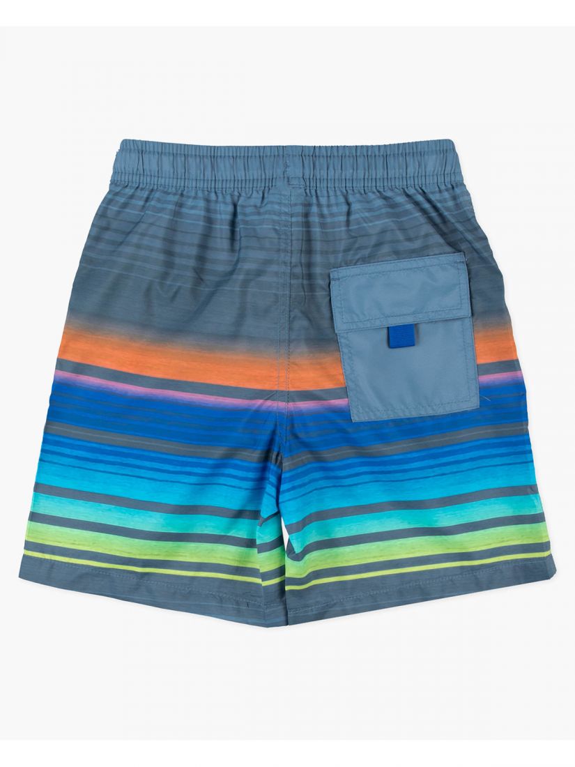 Μαγιό βερμούδα ριγέ με δέσιμο μπλε