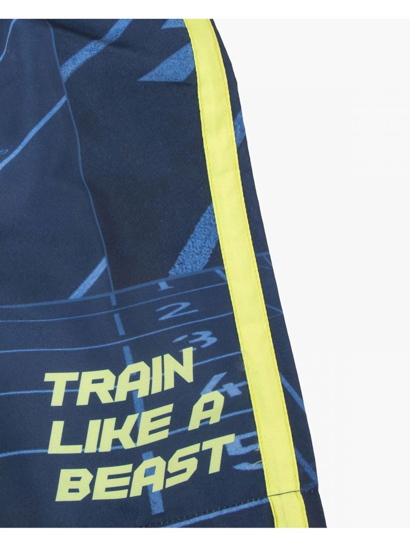 Μαγιό βερμούδα work hard με δέσιμο μπλε