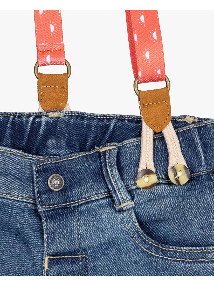 Σορτς τζιν για μωρό αγόρι με τιράντες μπλε