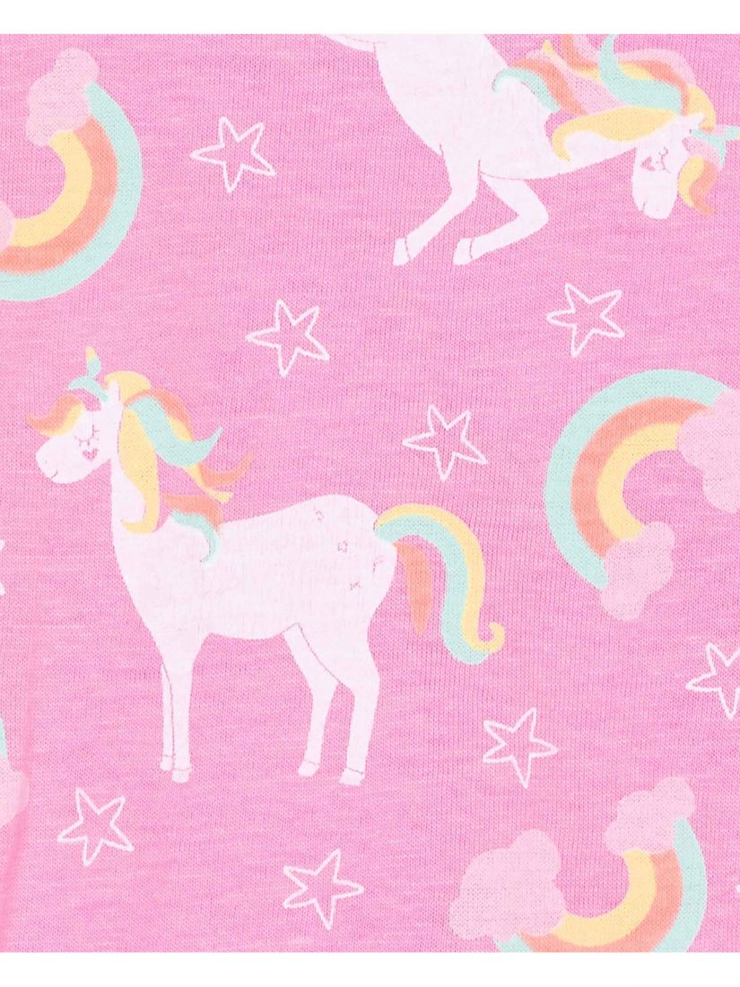 Φόρεμα τιράντα με βολάν και print μονόκεροι ροζ