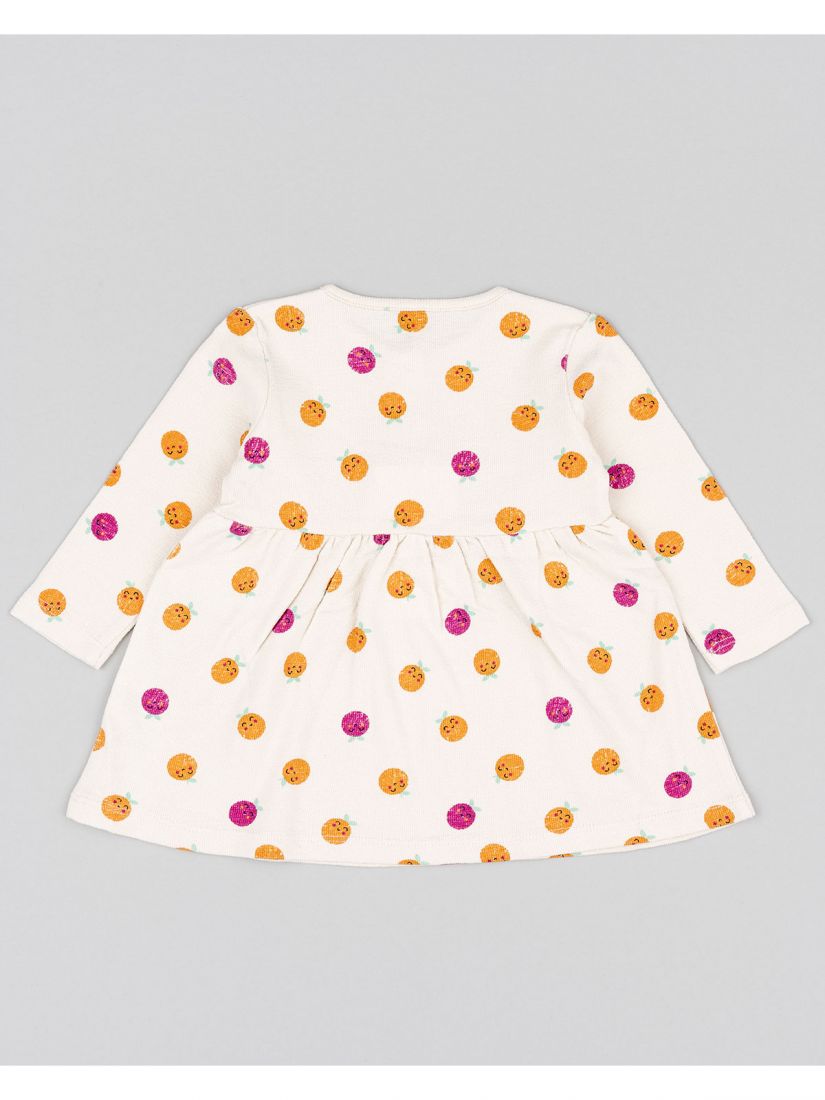 Φόρεμα βρεφικό με print food market μπεζ