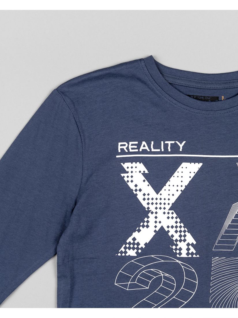 Μπλούζα μακό μακρυμάνικη για αγόρι μπλε