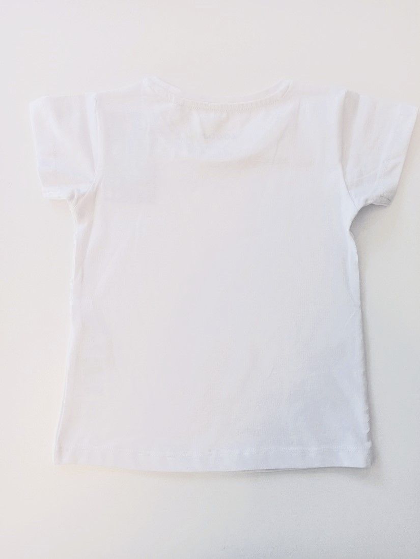 Μπλούζα βαμβακερή ελαστική κοντομάνικη λευκό
