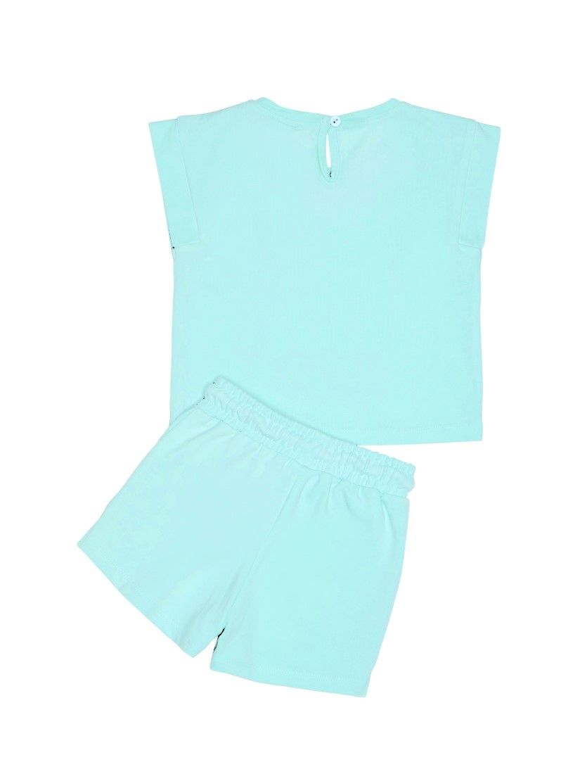 Σετ βαμβακερό με φωτάκι και print unicorn ελληνικής ραφής βεραμάν