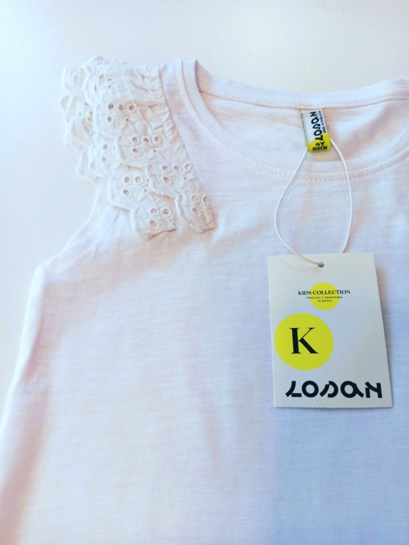 Σετ μπλούζα με κεντητό βολάν και φόυστα με floral print και πουά glitter βεραμάν