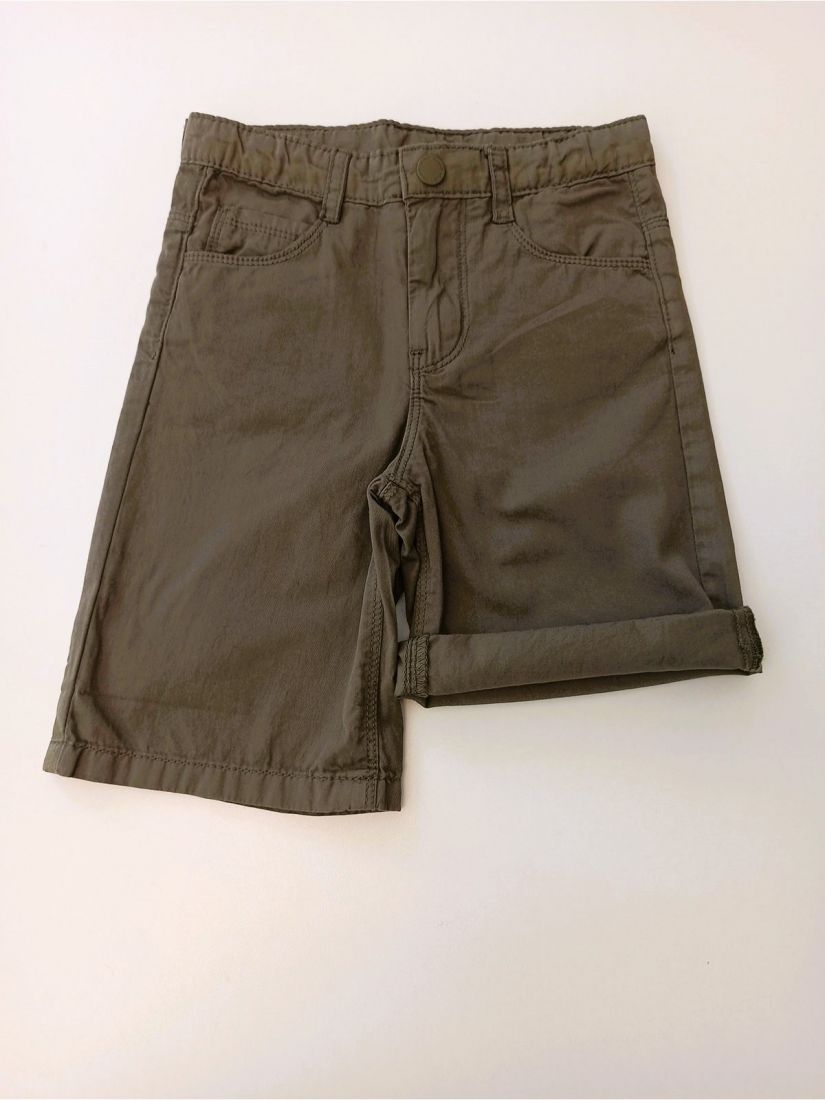 Σετ μπλούζα μαρινιέρα και βερμούδα τύπου τζιν μονόχρωμη λεπτή μπλε