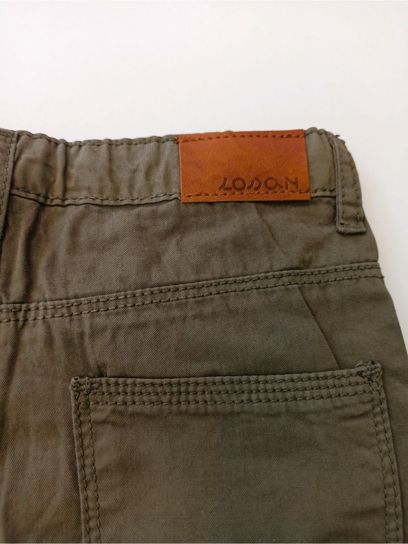 Σετ μπλούζα μαρινιέρα και βερμούδα τύπου τζιν μονόχρωμη λεπτή μπλε