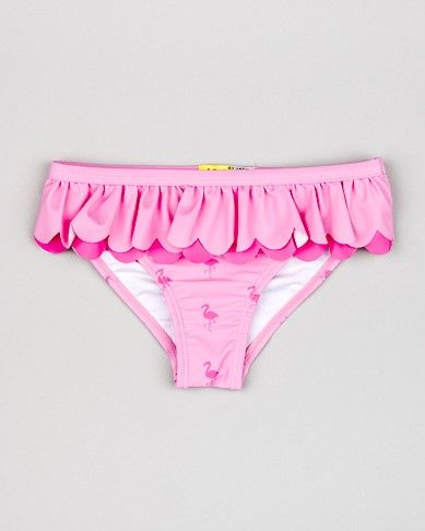 Σετ μπλούζα μαγιώ και βρακάκι με αντηλιακή προστασία SPF 40+ print φλαμίνγκο φούξια