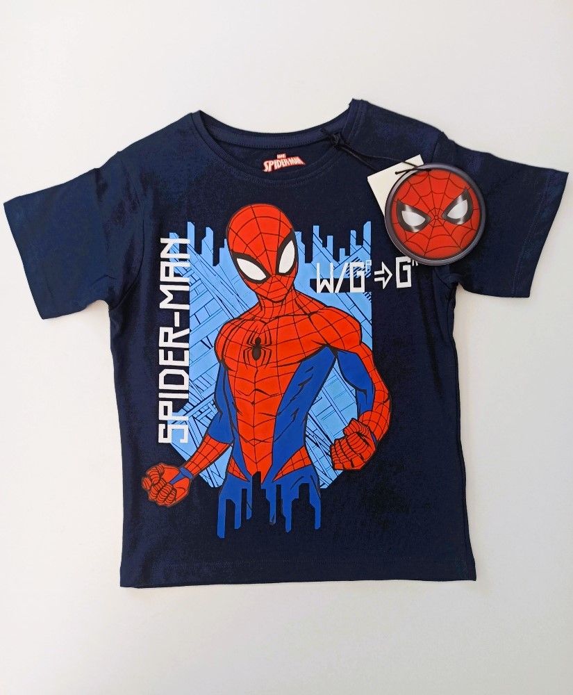 Μπλούζα Marvel με print Spiderman μπλε
