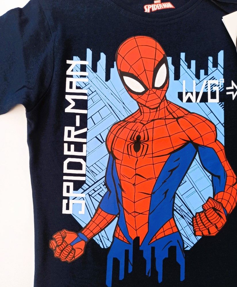 Μπλούζα Marvel με print Spiderman μπλε
