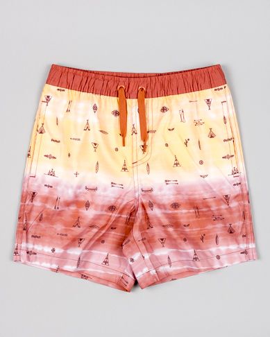 Μαγιό βερμούδα με λάστιχο, κορδόνι και σχέδια εκάι