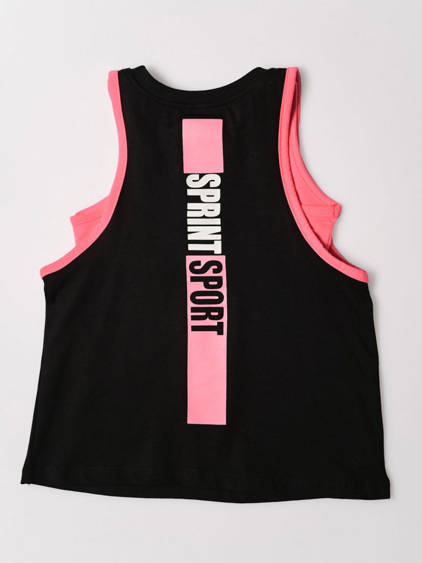 Σετ μπουστάκι μονόχρωμο και μπλούζα αθλητική  με στρας ελληνικής ραφής φούξια