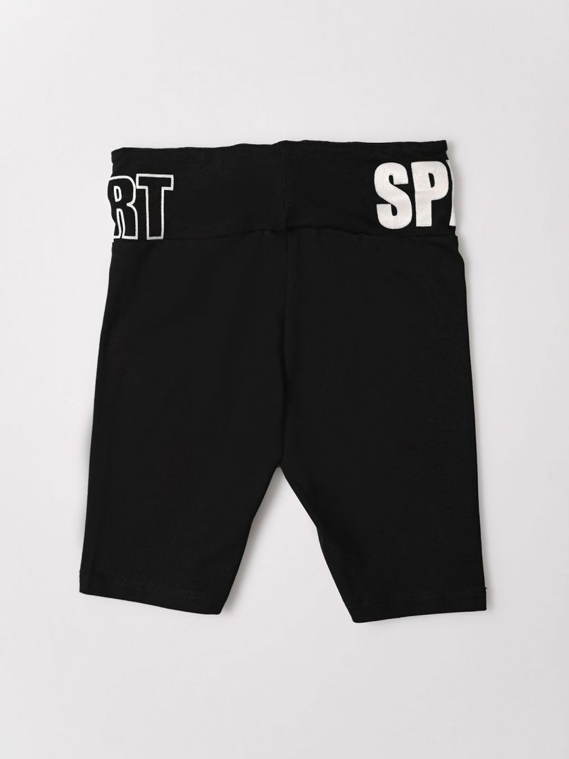 Ποδηλατικό κολάν μονόχρωμο με μπάσκα ελληνικής ραφής μαύρο