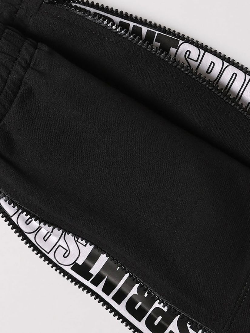 Σορτς με λάστιχο και φερμουάρ στο πλάι ελληνικής ραφής μαύρο