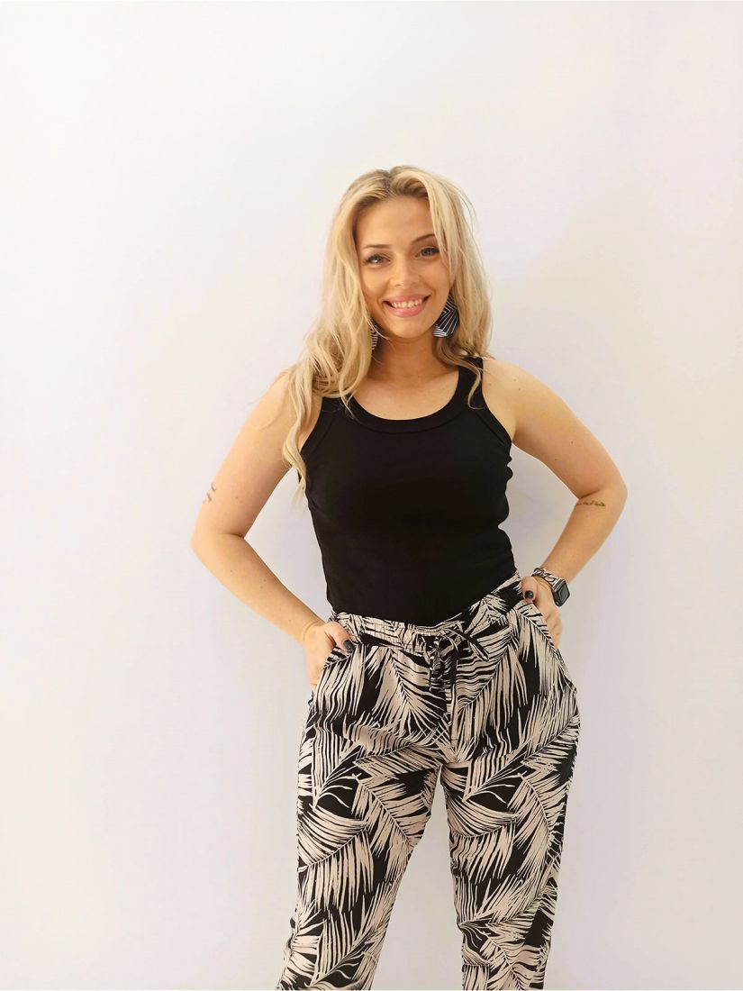 Τοπ αμανικο ριπ με λεπτη τιράντα μαύρο