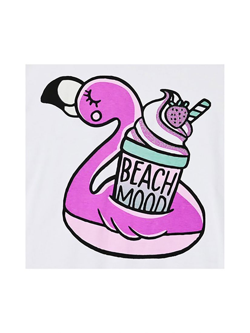 Σετ πυτζάμα βαμβακερή που φωσφορίζει στο σκοτάδι φούξια