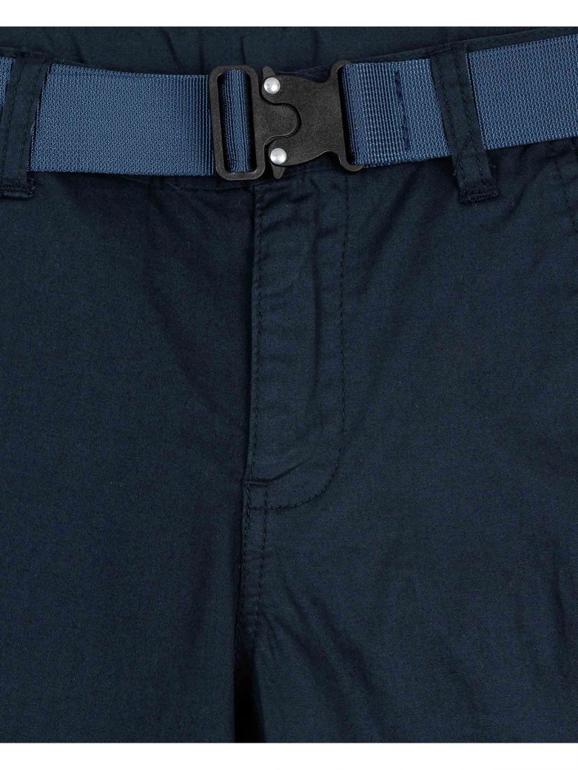 Παντελόνι μονόχρωμο καλοκαιρινό με τσέπες και ζώνη  μπλε