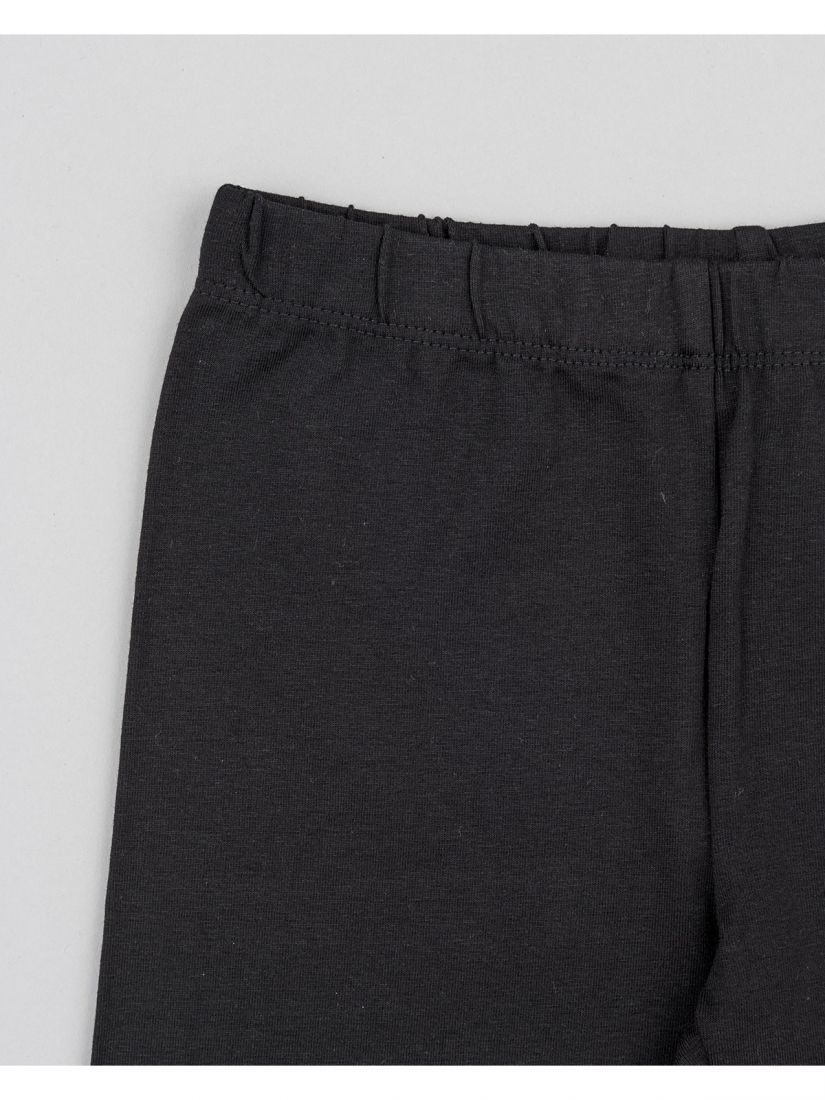 Παντελονοκολάν βαμβακερό μονόχρωμο με λάστιχο στη μέση μαύρο