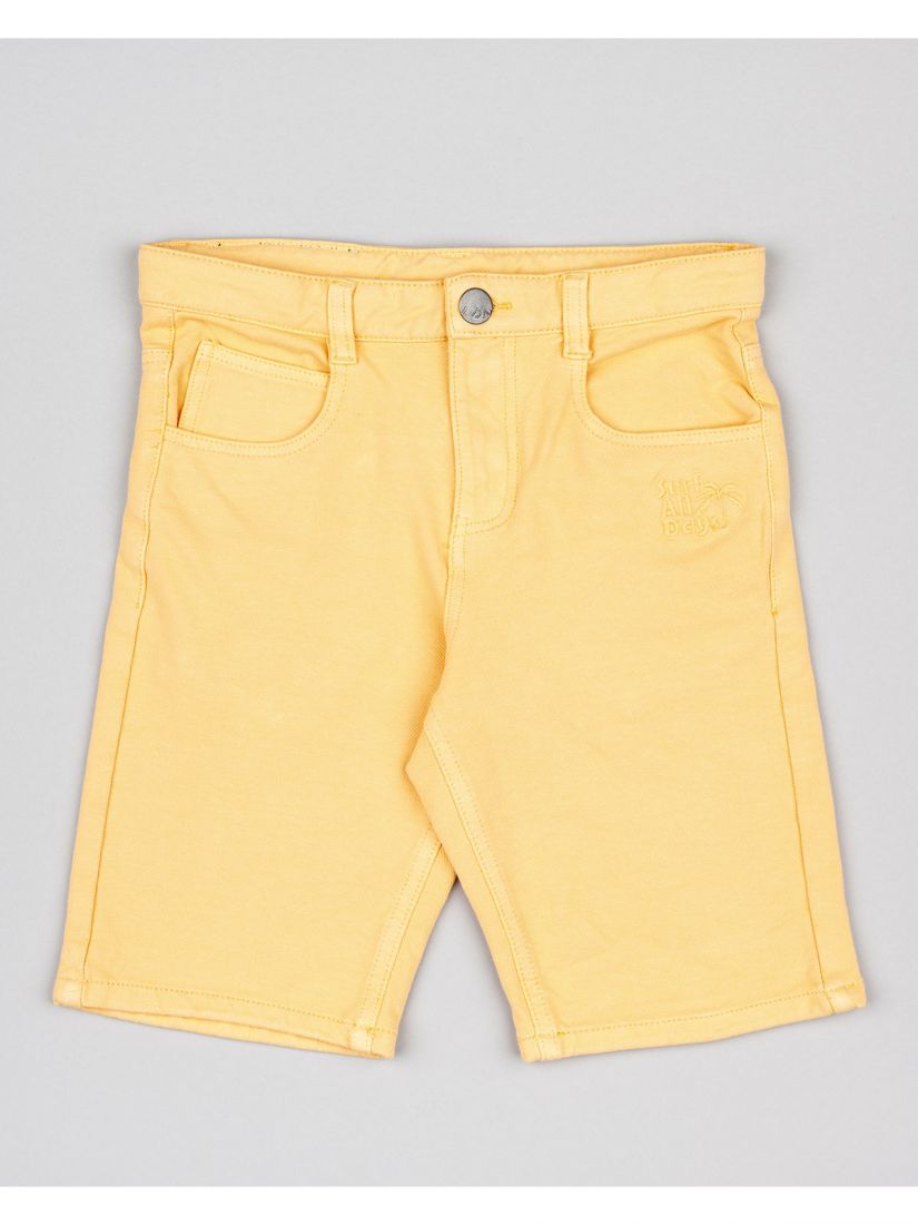 Βερμούδα τζιν βαμβακερή πεντάτσεπη μονόχρωμη  πορτοκαλί