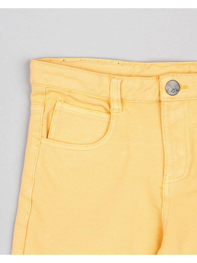 Βερμούδα τζιν βαμβακερή πεντάτσεπη μονόχρωμη  πορτοκαλί