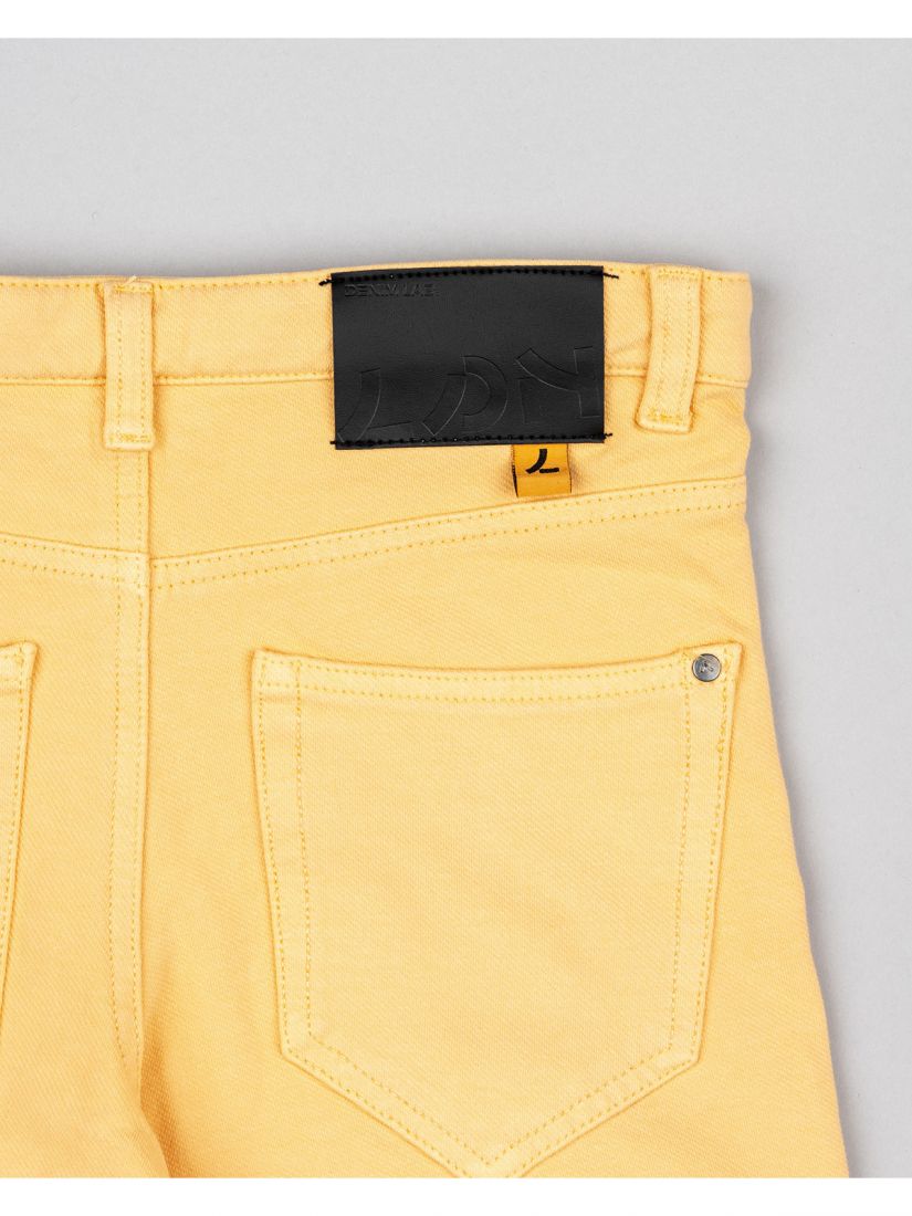 Βερμούδα τζιν βαμβακερή πεντάτσεπη μονόχρωμη  πορτοκαλί