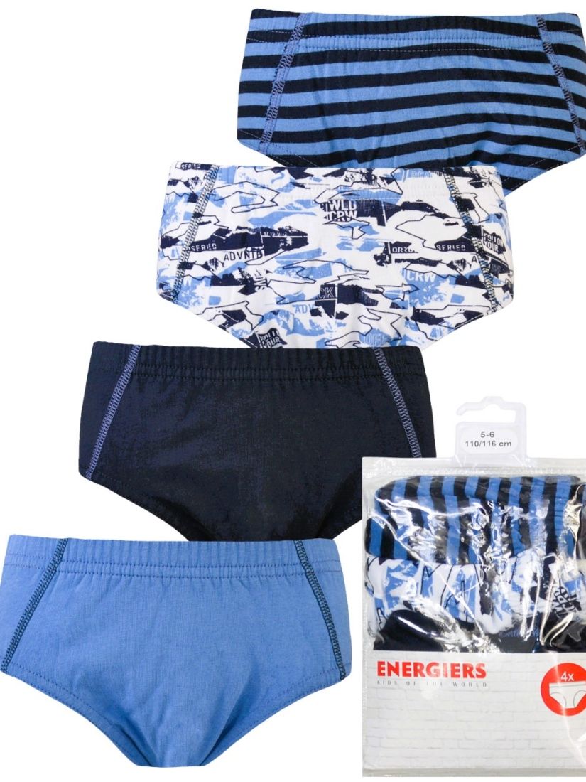 Σετ σλιπάκια βαμβακερά πακέτο των τεσσάρων τεμαχίων μπλε