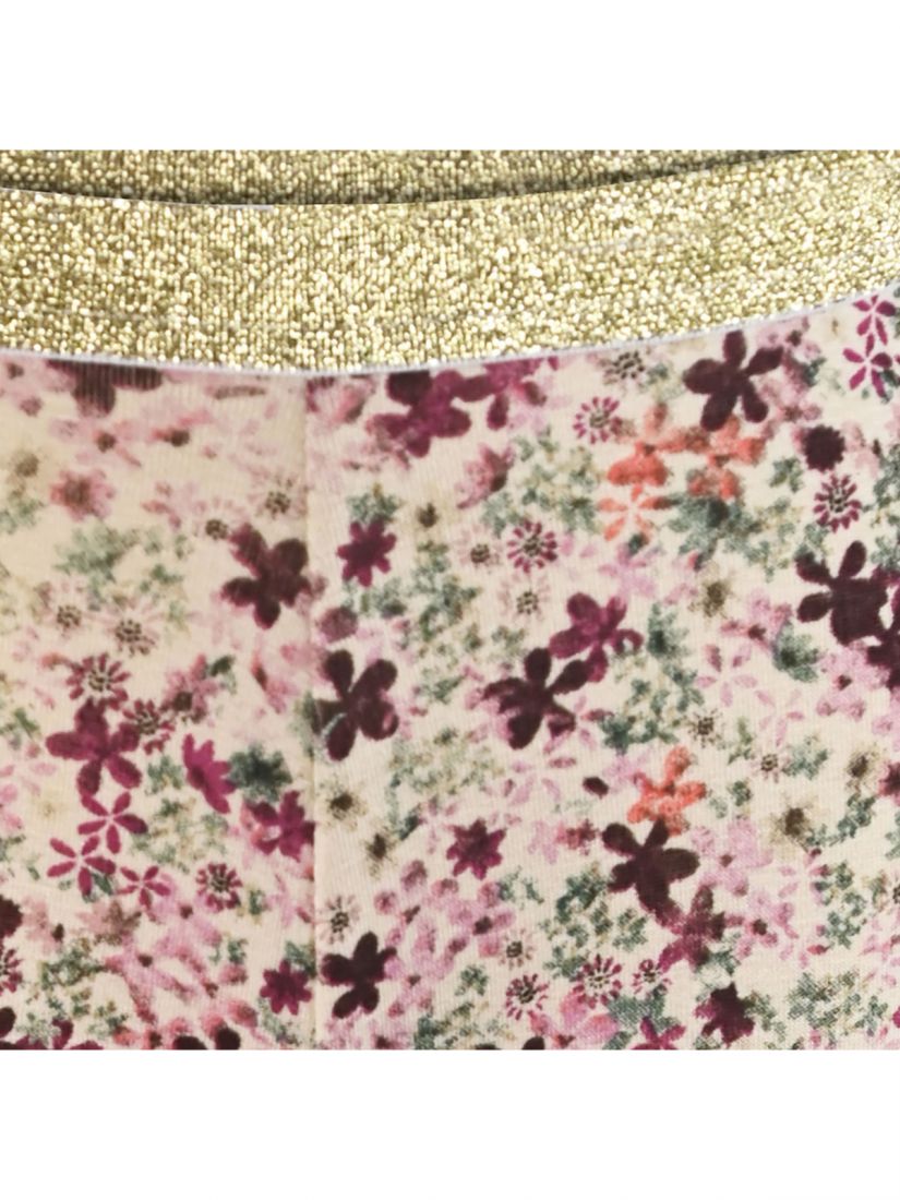 Κολάν φλοράλ με μπάσκα με glitter  χρυσό