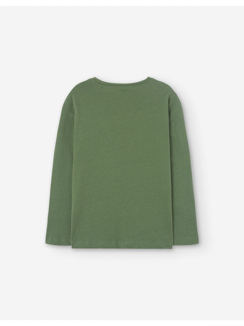 Μπλούζα μακρυμάνικη με print δεινόσαυροι πράσινο