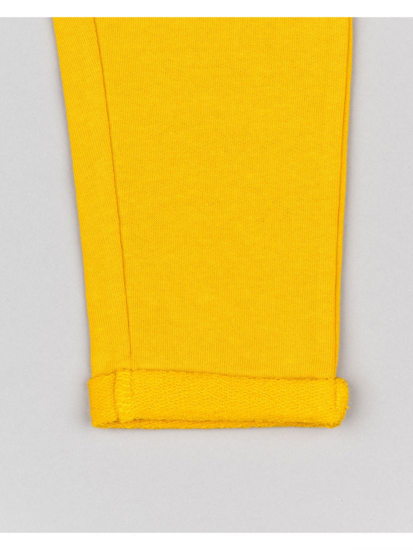 Παντελόνι βρεφικό βαμβακερό buggy με τσέπες και ελαστική μέση  μουσταρδί