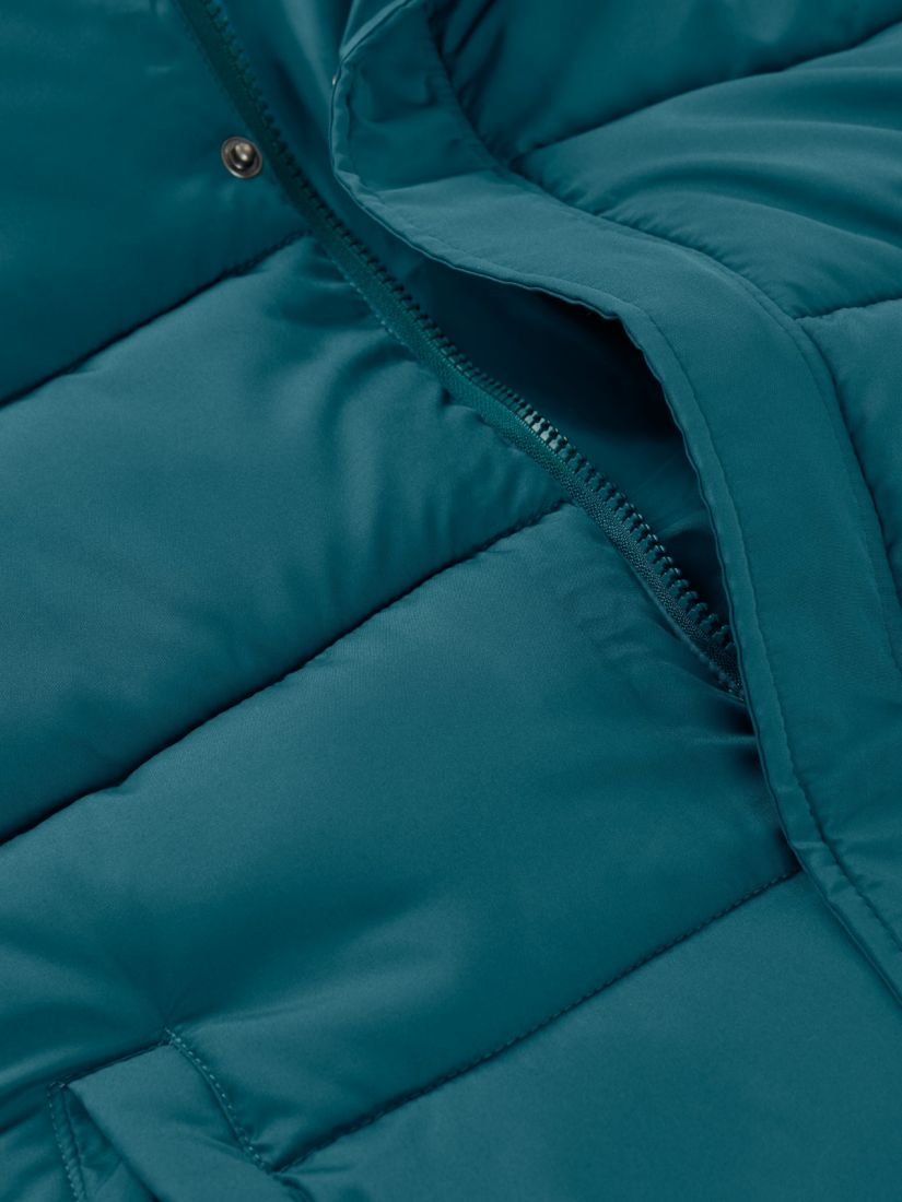 Μπουφάν καπιτονέ μονόχρωμο με κουκούλα και τσέπεςς πράσινο