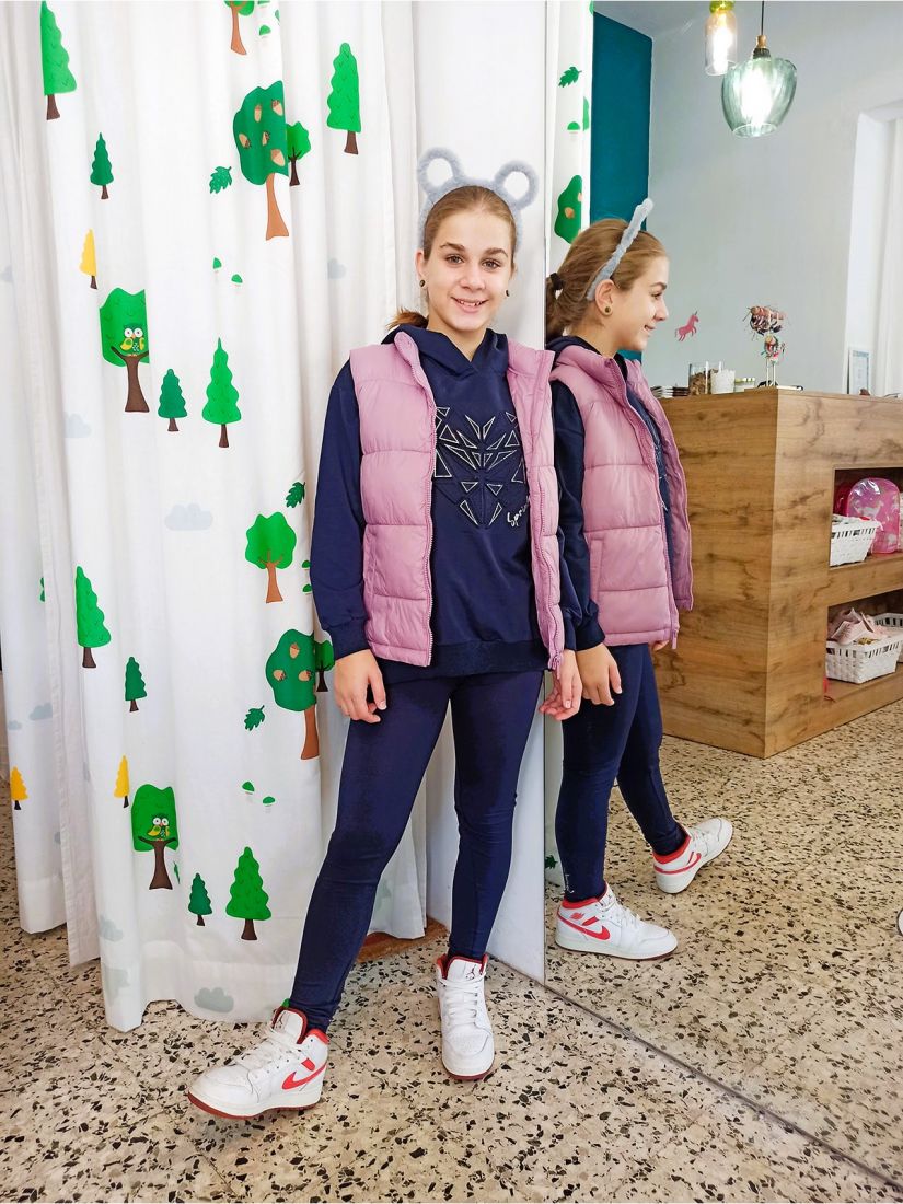 Μπουφάν γιλέκο καπιτονέ μονόχρωμο λιλά