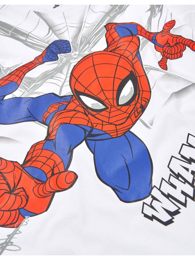 Μπλούζα Marvel μακρυμάνικη βαμβακερή με print Spiderman λευκό