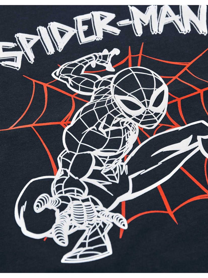 Μπλούζα Marvel μακρυμάνικη βαμβακερή με print Spiderman μπλε