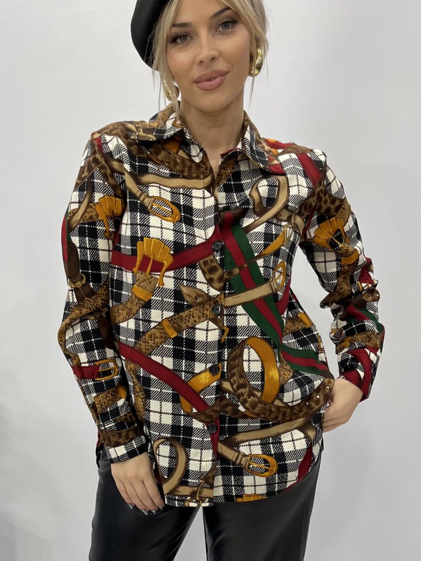 Πουκάμισο καρώ καφέ