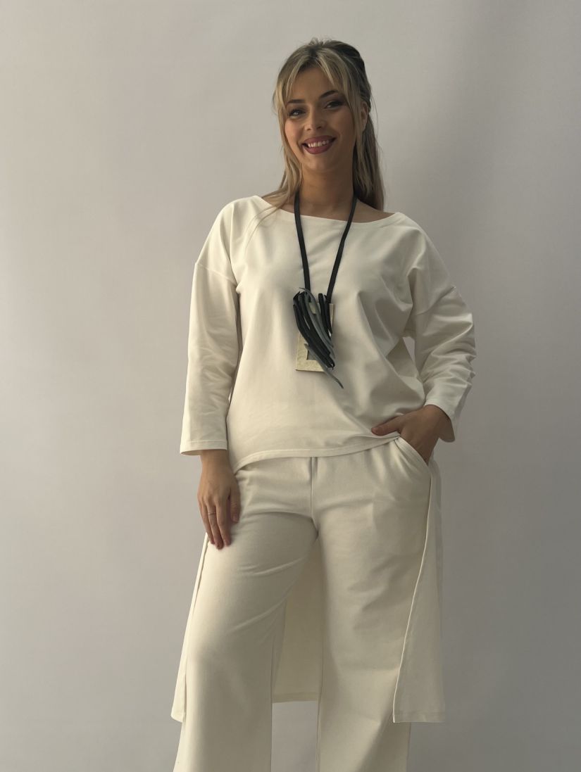 Τουνίκ Φούτερ Ελληνικής ραφής εκρού